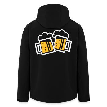 XZwei Originale Bayern (2 / NEG) - Men’s Recycled Softshell Jacket by Stanley/Stella - black - Back - AI Model Male 185 light (185cm)