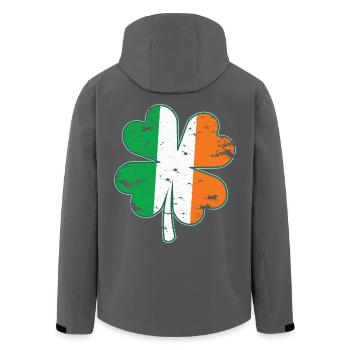 St. Patrick's Day Geschenk Shamrock Irland Flagge Irisch - Recycelte Männer Softshell-Jacke von Stanley/Stella - Anthrazit - Hinten - AI Model Male 185 light (185cm)