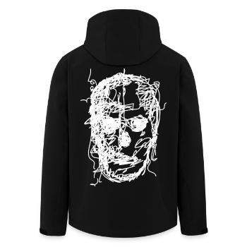 Totenkopf Zeichnung - Recycelte Männer Softshell-Jacke von Stanley/Stella - Schwarz - Hinten - AI Model Male 185 light (185cm)