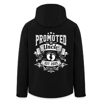 Zum Onkel befördert festgelegt für 2025 - Recycelte Männer Softshell-Jacke von Stanley/Stella - Schwarz - Hinten - AI Model Male 185 light (185cm)