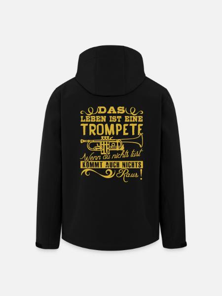 Das Leben ist eine Trompete! - Recycelte Männer Softshell-Jacke von Stanley/Stella - Schwarz