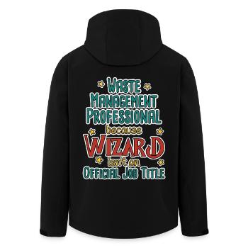 Waste Management Professional Wizard - Men’s Recycled Softshell Jacket by Stanley/Stella - black - Back - AI Model Male 185 light (185cm)