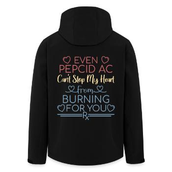 Apotheke Valentinstag Can't stop my Heart - Recycelte Männer Softshell-Jacke von Stanley/Stella - Schwarz - Hinten - AI Model Male 185 light (185cm)