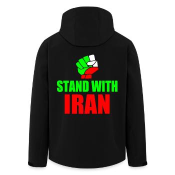 Stand with iran - Recycelte Männer Softshell-Jacke von Stanley/Stella - Schwarz - Hinten - AI Model Male 185 light (185cm)