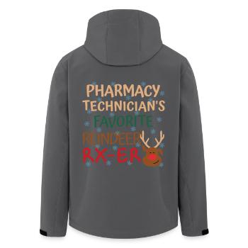 Pharmacy technician Christmas favorite Reindeer - Men’s Recycled Softshell Jacket by Stanley/Stella - black - Back - AI Model Male 185 light (185cm)