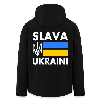 Slava ukraini - Men’s Recycled Softshell Jacket by Stanley/Stella - black - Back - AI Model Male 185 light (185cm)