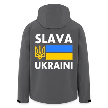 Slava ukraini - Veste softshell homme en polyester recyclé Stanley/Stella - charbon - Dos - AI Model Male 185 light (185cm)
