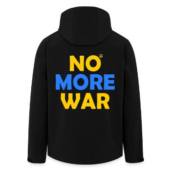 No more war - Recycelte Männer Softshell-Jacke von Stanley/Stella - Schwarz - Hinten - AI Model Male 185 light (185cm)
