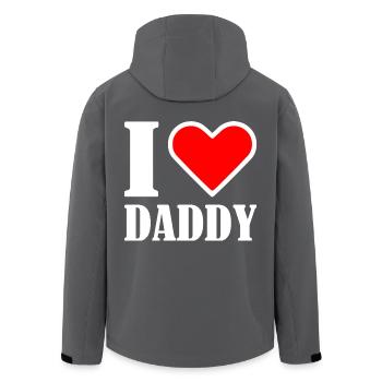 I love daddy - Recycelte Männer Softshell-Jacke von Stanley/Stella - Anthrazit - Hinten - AI Model Male 185 light (185cm)