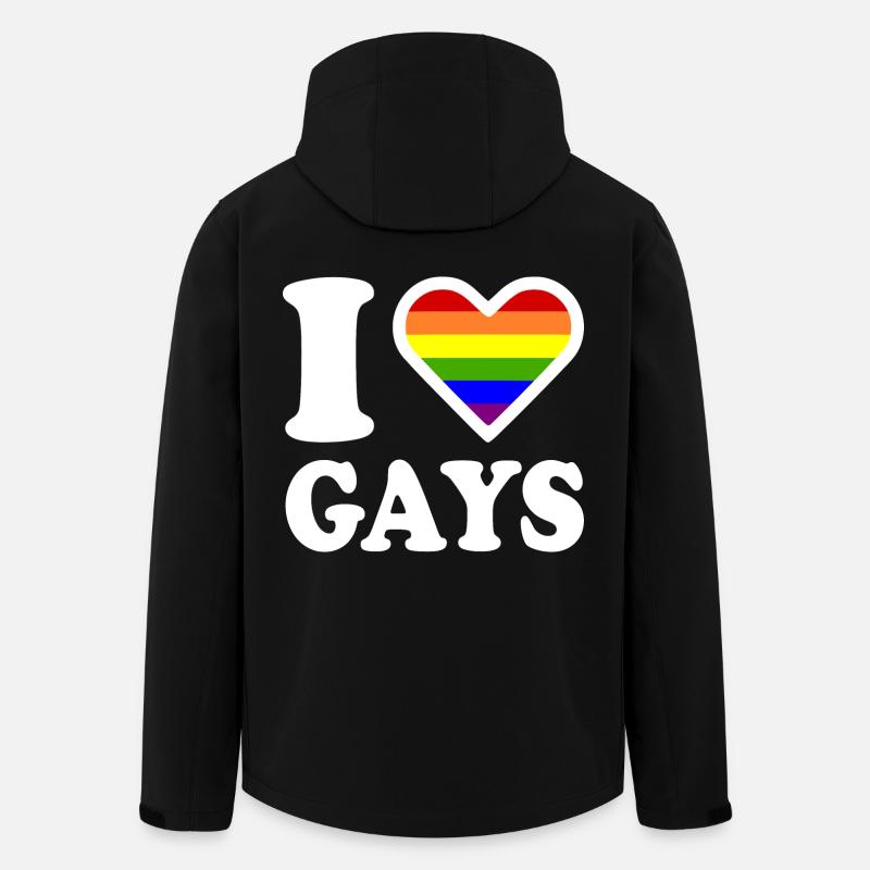I love gays - Men’s Recycled Softshell Jacket by Stanley/Stella - black