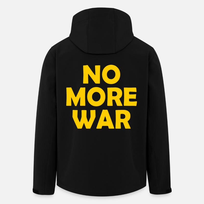No more war - Veste softshell homme en polyester recyclé Stanley/Stella - noir