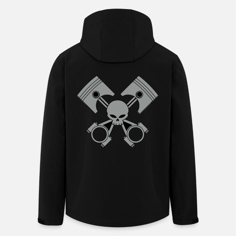 bikers engine - Veste softshell homme en polyester recyclé Stanley/Stella - noir