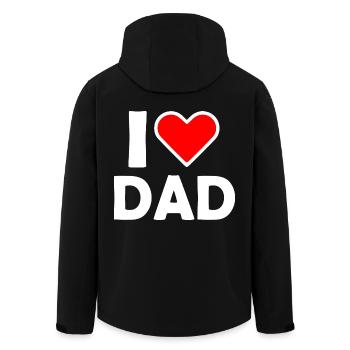 I love dad - Recycelte Männer Softshell-Jacke von Stanley/Stella - Schwarz - Hinten - AI Model Male 185 light (185cm)