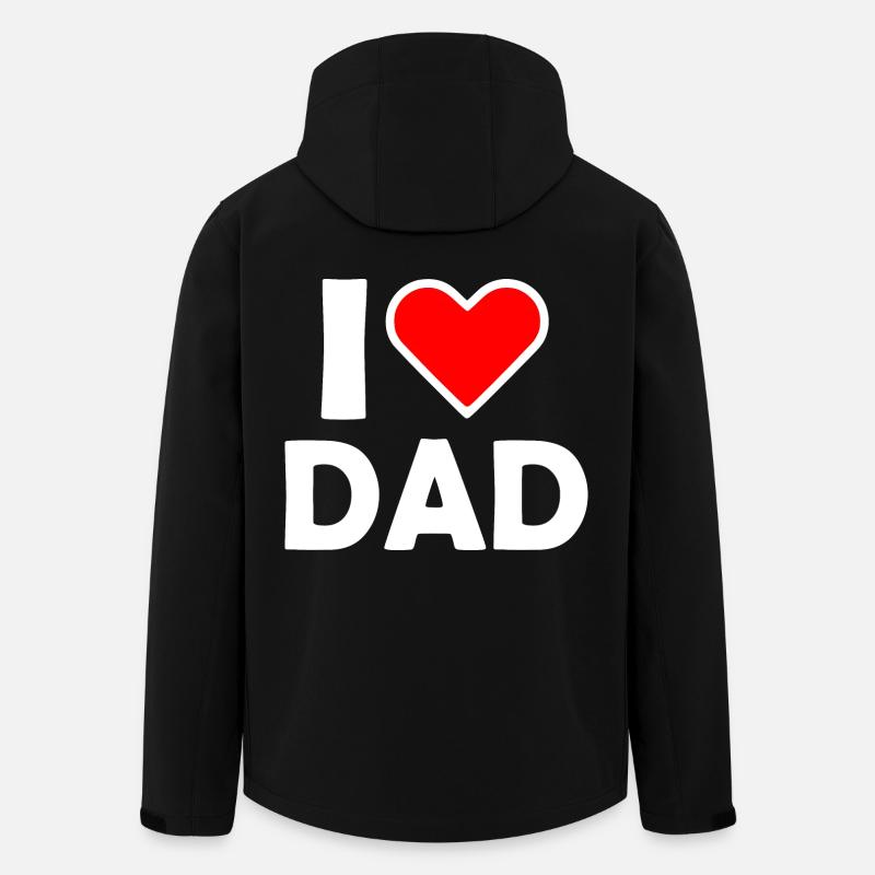 I love dad - Veste softshell homme en polyester recyclé Stanley/Stella - noir