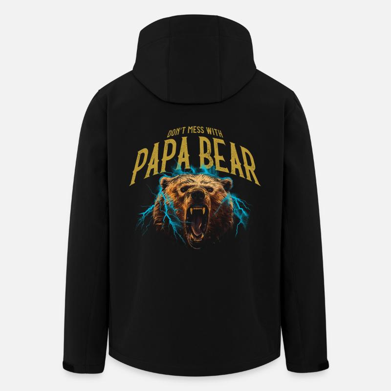 Papa Bear - Men’s Recycled Softshell Jacket by Stanley/Stella - black