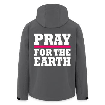 Pray for the earth - Recycelte Männer Softshell-Jacke von Stanley/Stella - Anthrazit - Hinten - AI Model Male 185 light (185cm)