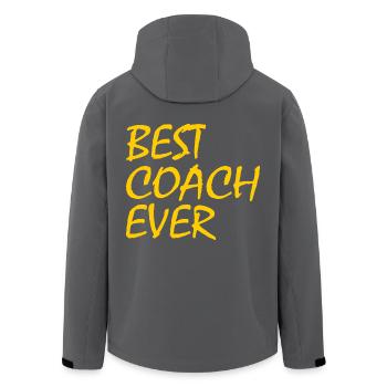 Best coach ever - Veste softshell homme en polyester recyclé Stanley/Stella - noir - Dos - AI Model Male 185 light (185cm)