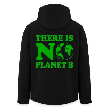 There is no planet b - Recycelte Männer Softshell-Jacke von Stanley/Stella - Schwarz - Hinten - AI Model Male 185 light (185cm)