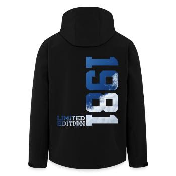 ÉDITION LIMITÉE 45E ANNIVERSAIRE 1981 - Veste softshell homme en polyester recyclé Stanley/Stella - noir - Dos - AI Model Male 185 light (185cm)