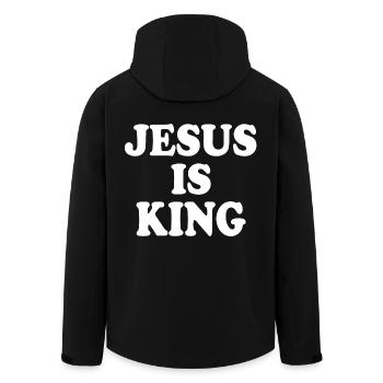Jesus is king - Recycelte Männer Softshell-Jacke von Stanley/Stella - Schwarz - Hinten - AI Model Male 185 light (185cm)