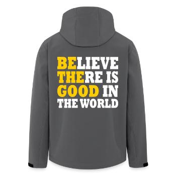believe there is good in the world - Recycelte Männer Softshell-Jacke von Stanley/Stella - Anthrazit - Hinten - AI Model Male 185 light (185cm)