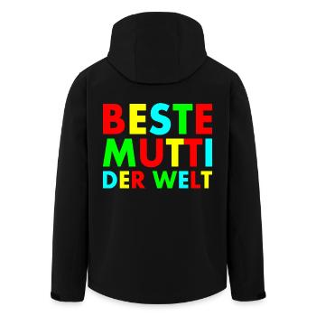 Beste mutti der welt - Recycelte Männer Softshell-Jacke von Stanley/Stella - Schwarz - Hinten - AI Model Male 185 light (185cm)