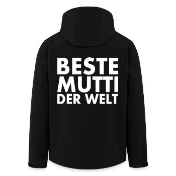 Beste mutti der welt - Recycelte Männer Softshell-Jacke von Stanley/Stella - Schwarz - Hinten - AI Model Male 185 light (185cm)