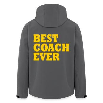 Best coach ever - Veste softshell homme en polyester recyclé Stanley/Stella - noir - Dos - AI Model Male 185 light (185cm)