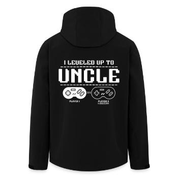 Zum Onkel aufgestiegen 2025 - Recycelte Männer Softshell-Jacke von Stanley/Stella - Schwarz - Hinten - AI Model Male 185 light (185cm)