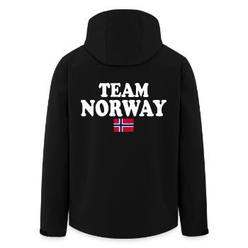 Team norway - Men’s Recycled Softshell Jacket by Stanley/Stella - black - Back - AI Model Male 185 light (185cm)