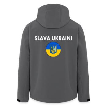 Slava ukraini - Men’s Recycled Softshell Jacket by Stanley/Stella - anthracite - Back - AI Model Male 185 light (185cm)