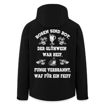 Glühwein Spruch - Recycelte Männer Softshell-Jacke von Stanley/Stella - Schwarz - Hinten - AI Model Male 185 light (185cm)
