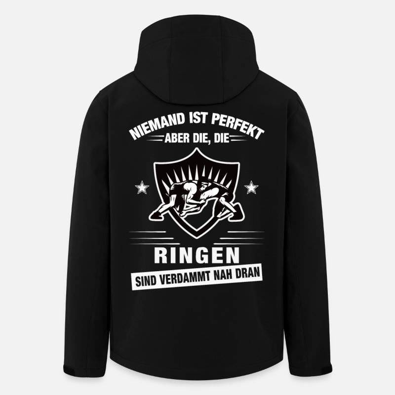 Niemand ist perfekt - Ringen - Recycelte Männer Softshell-Jacke von Stanley/Stella - Schwarz