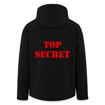 Top secret - Men’s Recycled Softshell Jacket by Stanley/Stella - black - Back - AI Model Male 185 light (185cm)