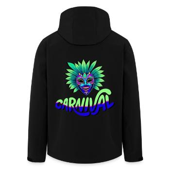 Masque de carnaval - Veste softshell homme en polyester recyclé Stanley/Stella - noir - Dos - AI Model Male 185 light (185cm)