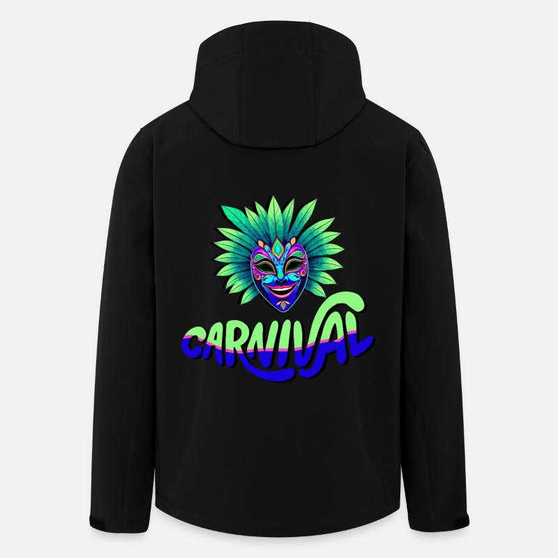 Karneval Maske - Recycelte Männer Softshell-Jacke von Stanley/Stella - Schwarz