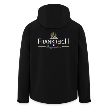 Frankreich Bergwandern - Recycelte Männer Softshell-Jacke von Stanley/Stella - Schwarz - Hinten - AI Model Male 185 light (185cm)