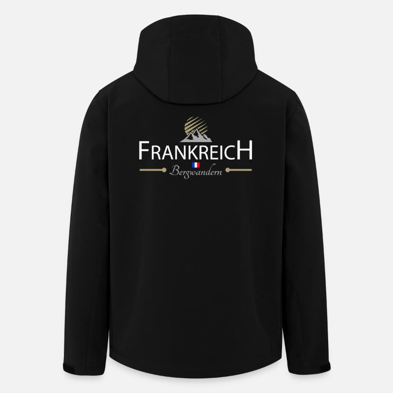 Frankreich Bergwandern - Recycelte Männer Softshell-Jacke von Stanley/Stella - Schwarz