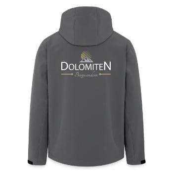 Dolomiten Bergwandern - Recycelte Männer Softshell-Jacke von Stanley/Stella - Schwarz - Hinten - AI Model Male 185 light (185cm)