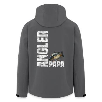 Angler Papa - Karpfen Angeln - Recycelte Männer Softshell-Jacke von Stanley/Stella - Schwarz - Hinten - AI Model Male 185 light (185cm)