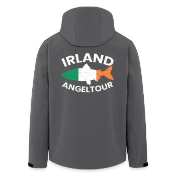 Irland Angeltour - Recycelte Männer Softshell-Jacke von Stanley/Stella - Schwarz - Hinten - AI Model Male 185 light (185cm)