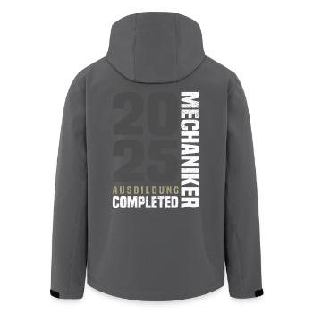 Mechaniker Ausbildung 2025 - Recycelte Männer Softshell-Jacke von Stanley/Stella - Schwarz - Hinten - AI Model Male 185 light (185cm)