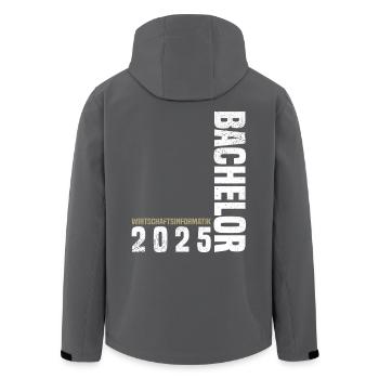 Bachelor Wirtschaftsinformatik - Recycelte Männer Softshell-Jacke von Stanley/Stella - Schwarz - Hinten - AI Model Male 185 light (185cm)