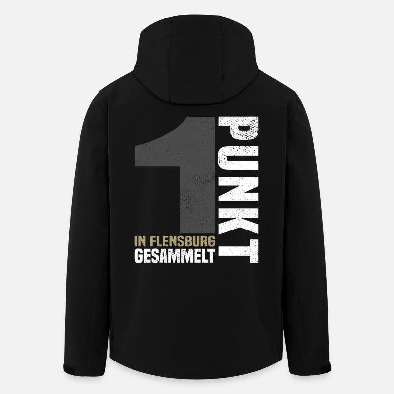 1 Punkt in Flensburg - Recycelte Männer Softshell-Jacke von Stanley/Stella - Schwarz