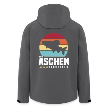 Äschen Flüsterer - Recycelte Männer Softshell-Jacke von Stanley/Stella - Schwarz - Hinten - AI Model Male 185 light (185cm)
