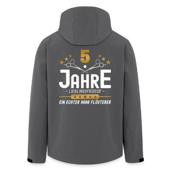 5 Jahre Jubiläum Friseur - Recycelte Männer Softshell-Jacke von Stanley/Stella - Schwarz - Hinten - AI Model Male 185 light (185cm)