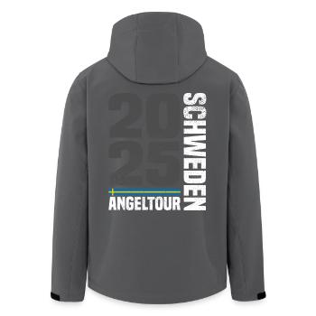 Schweden Angeltour 2025 - Recycelte Männer Softshell-Jacke von Stanley/Stella - Schwarz - Hinten - AI Model Male 185 light (185cm)
