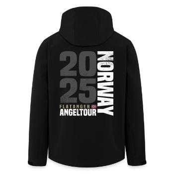 Flatanger Norwegen Angeltour 2025 - Recycelte Männer Softshell-Jacke von Stanley/Stella - Schwarz - Hinten - AI Model Male 185 light (185cm)