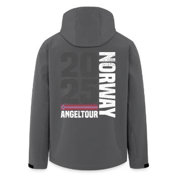 Norwegen Angeltour 2025 - Recycelte Männer Softshell-Jacke von Stanley/Stella - Schwarz - Hinten - AI Model Male 185 light (185cm)