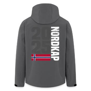 Nordkap Norwegen Angeltour 2025 - Recycelte Männer Softshell-Jacke von Stanley/Stella - Schwarz - Hinten - AI Model Male 185 light (185cm)